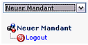 wd men&uuml; neuer mandant